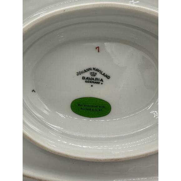 Vintage Antique Haviland Germany Bavaria Rose Gravy Boat And Underplate New - Picture 7 of 8